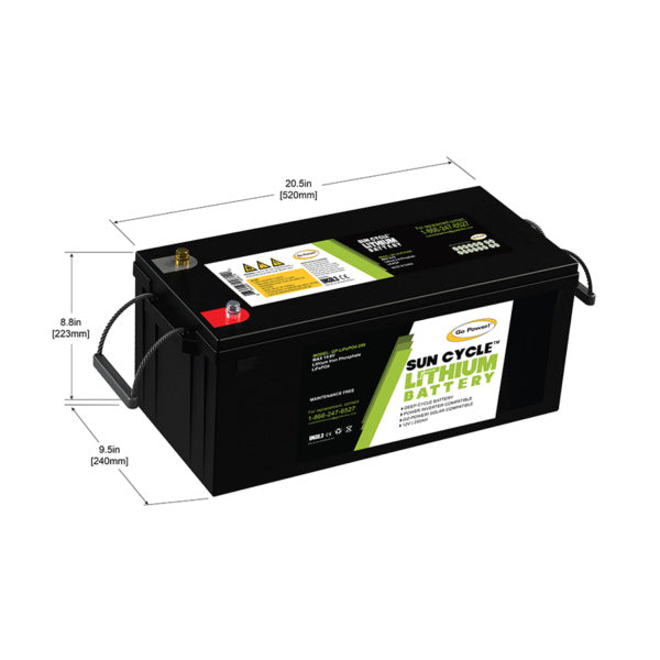 Go Power 250Ah LiFePO4 Solar Battery - GP-LIFEPO4-250 - Image 2