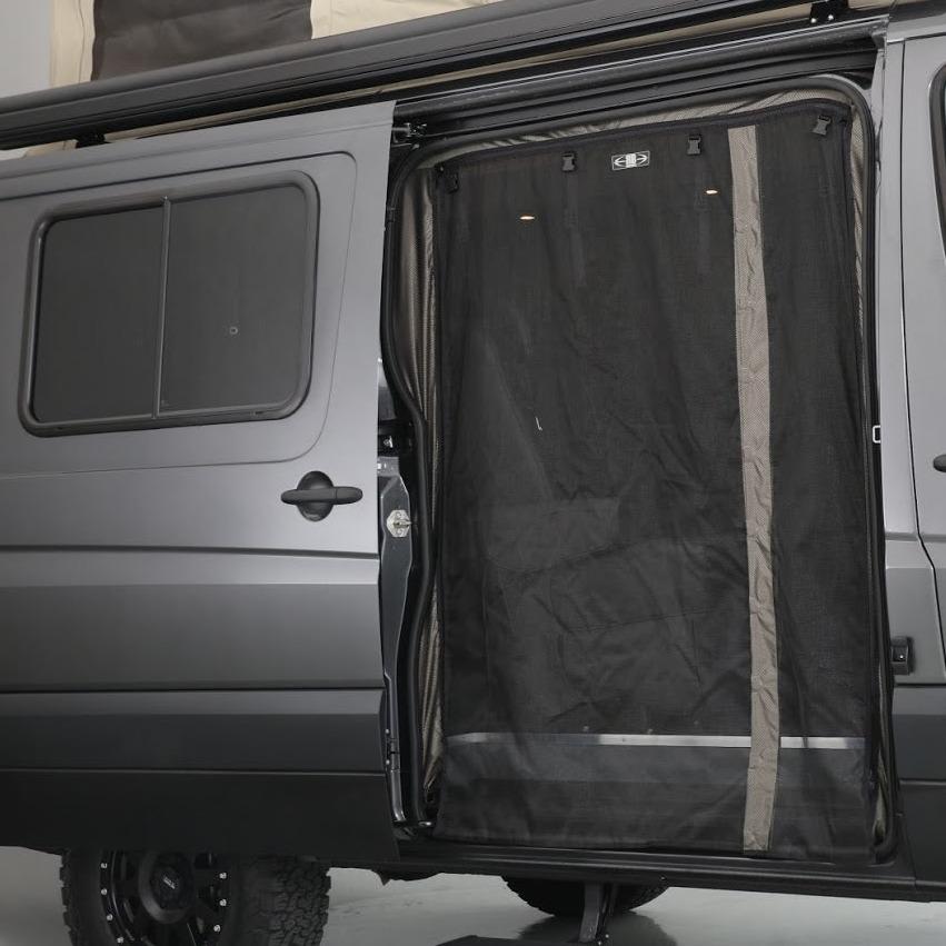 07 + Sprinter Van Fabric - Low Roof Passenger Side Sliding Door Bug Net