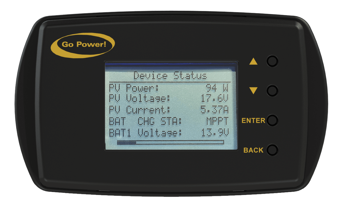 Go Power Bluetooth-Enabled MPPT Remote
