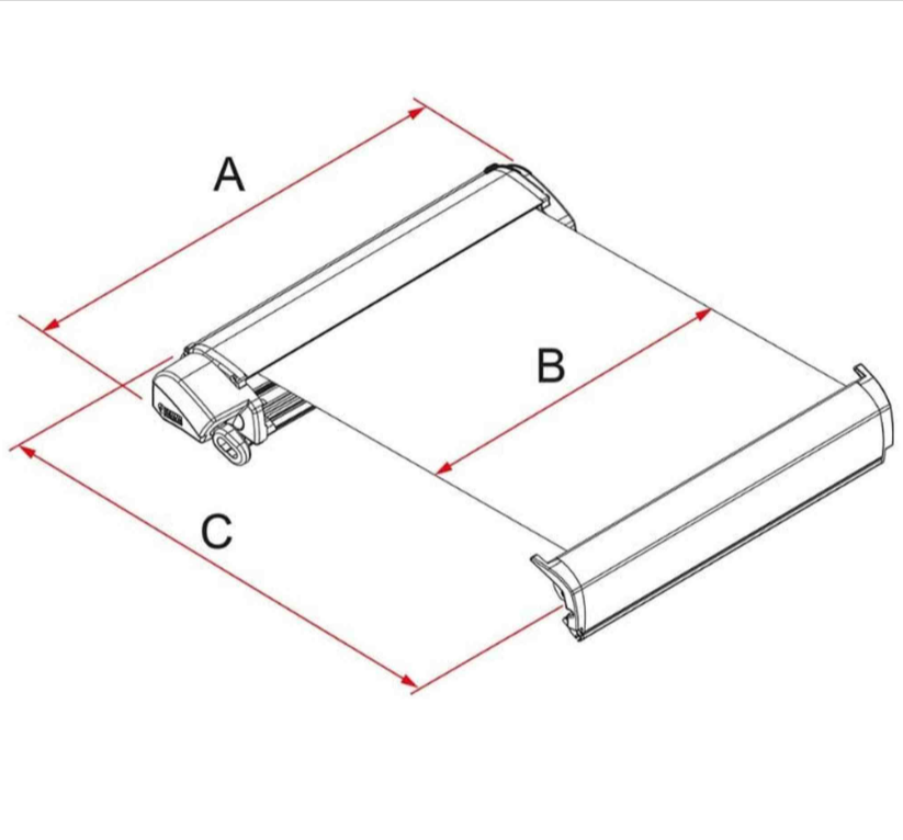Fiamma F80s Van / RV / Motorhome Awning Deep Black, Polar White , Titanium 260 300 350 400 - Image 3